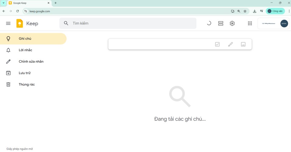Google Keep ghi chú