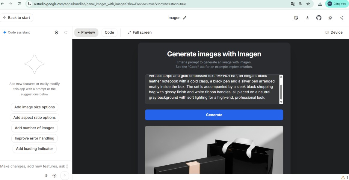 Google AI tạo ảnh
