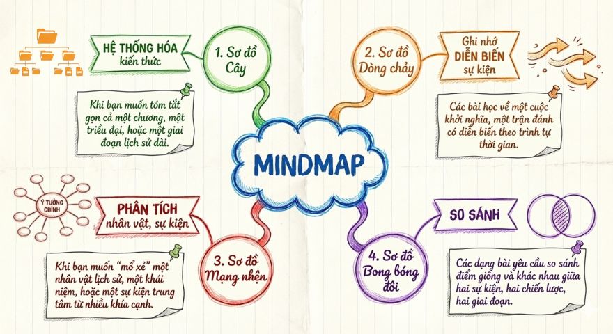 Sơ đồ tư duy m&ocirc;n lịch sử