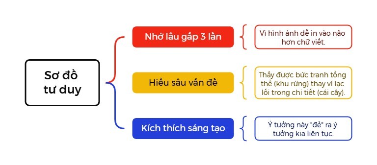 tác dụng của sơ đồ tư duy
